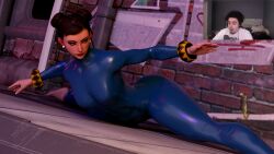 3d 3d_(artwork) asian big_ass big_butt bodysuit chinese chun-li curvy female fit fit_female hair_bun mashekashe mature mature_female muscular reaction_image street_fighter street_fighter_6 street_fighter_v thick thick_ass thick_thighs voluptuous