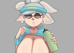 big_breasts female female_only gattito huge_breasts marie_(splatoon) nintendo showing_off splatoon tagme