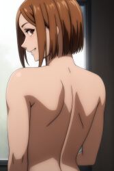 ai_generated back jujutsu_kaisen kugisaki_nobara nude orange_hair violetvitamin