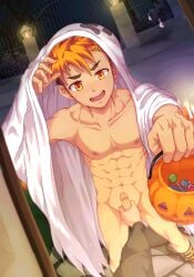 2boys animated boy boys gay halloween handjob hiro_akiba male male_only orange_hair sex trick_or_treat