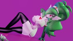 1girls 3d 3d_(artwork) alternate_version_available big_breasts breasts curvy female female_only gardevoir green_hair long_hair nicholaideus nintendo nurse nurse_uniform pink_background pokémon_(species) pokemon pokemon_(species) red_eyes simple_background