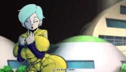 1girls big_ass big_breasts big_butt blue_hair bulma bulma_(dragon_ball) bulma_briefs bulma_briefs_(dragon_ball_super_superhero) canonical_scene dragon_ball dragon_ball_super dragon_ball_super_super_hero dragon_ball_z libi_dos light-skinned_female mature_female milf redraw thick_thighs wide_hips yellow_jumpsuit