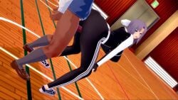 3d animated ass ass_focus bent_over big_ass big_breasts big_penis codeyumi erection faceless_male female gym_uniform huge_ass huge_breasts looking_back male penis purple_hair senran_kagura tagme thick_thighs twerking twerking_on_dick video yumi_(senran_kagura)