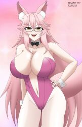 big_breasts bunny bunny_girl edjarit-117 fate/grand_order fate_(series) female female_only glasses huge_breasts koyanskaya koyanskaya_(fate) large_breasts pink_hair tagme