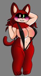 1girls aryx_(oc) bikini blush breasts cat_ears cat_tail catgirl erect_nipples_under_clothes fnf_mods friday_night_funkin friday_night_funkin_mod full_body furry green_eyes hammler heterochromia mobian_(species) nekomimi one-piece_swimsuit original red_eyes red_hair slingshot_swimsuit solo sonic.exe_(series) sonic_(series) sonic_the_hedgehog_(series) tagme tail thick_thighs visible_nipples voluptuous