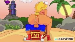 1boy 1girls 2d 2d_(artwork) 2d_animation animated anthro anus ass big_anus big_ass big_balls big_breasts big_penis bikini bikini_bottom_aside blonde_female bouncing_ass boyfriend-girlfriend canon_couple clothed_female_clothed_male cowgirl_position crash_(series) crash_bandicoot crash_bandicoot_(series) cum cum_in_pussy cum_inside explosives female imminent_explosion male marsupial marsupial_humanoid puffy_anus red_bikini red_thong riding semi-clothed sex sitting sound sound_effects strandvaskaren tagme tawna_bandicoot thick_ass thong tnt tnt_crate underwear vaginal_penetration video