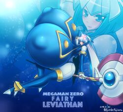 1girls android fairy_leviathan female gross huge_breasts hyper hyper_breasts impossibly_large_breasts kyosuke_fujiwara light-skinned_female mega_man mega_man_zero robot_girl solo underwater