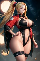 ai_generated blonde_hair female female_only huge_breasts naruko naruto naruto_(series) one-piece_swimsuit rule_63 solo tagme thick_thighs thigh_squish thong uzumaki_naruto