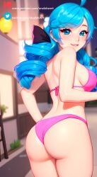 ai_generated anelehart ass boudoir gwen_(league_of_legends) league_of_legends lingerie self_upload