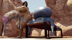 3d after_sex asari big_balls big_breasts big_penis cum_in_pussy cumflated_belly cumflation dripping_cum futanari gaping gaping_pussy hyper_cumflation knyaz leaking_cum leaking_pussy liara_t'soni mass_effect miranda_lawson outdoors relaxing sunny tagme