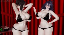 3d big_ass big_breasts kakerumz midnight_(my_hero_academia) momo_yaoyorozu my_hero_academia nemuri_kayama shounen_jump tagme