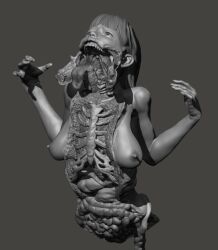 3d 3d_(artwork) flesh gore guro sculpture tagme tagme_(artist) tagme_(character) the_thing