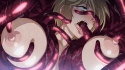 1female 1girls animated areolae blonde_hair blushing breasts broken_rape_victim eyes_open female green_eyes large_breasts loop mind_break monster_sex mp4 nipples no_sound open_mouth oral puffy_nipples rakuen_shinshoku_island_of_the_dead saliva screencap tagme tentacle tentacle_around_breasts tentacle_around_throat tentacle_in_mouth tentacle_monster tentacle_on_nipples tentacle_rape tentacle_restraint tentacle_sex video wet_tentacles