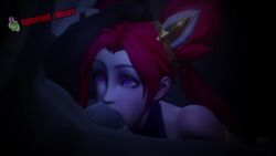 1boy 1girls 3d 3d_animation ambiguous_penetration animated big_penis blowjob cowgirl_position eddie_brock fellatio female human humanoid infected_heart interspecies jinx_(league_of_legends) league_of_legends long_tongue male marvel muscular_male pink_hair red_hair size_difference small_breasts sound spider-man_(series) star_guardian_jinx star_guardian_series straight symbiote tongue_in_mouth tongue_out vaginal_penetration venom_(2018) venom_(marvel) vi video