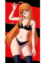 atlus breasts female female_only glasses looking_at_viewer persona persona_5 sakura_futaba solo sonicheroxd tagme