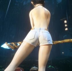 beautiful black_hair delicious japanese kena:_bridge_of_spirits kena_(character) kenahot kenamodnude kenanude naked naked_female picture_frame sexy sexy_body solo video_games
