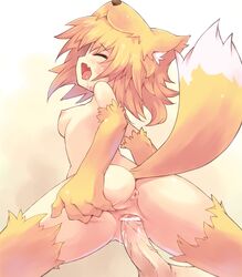 animal_ears anus blonde_hair censored cervix clitoris cute_fang elbow_gloves fox_ears gloves moonlight_flower nipples oppai penis pointless_censoring pussy ragnarok_online saliva sex short_hair solo spread_pussy tail thighhighs tsuderou vaginal_penetration