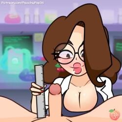 anal_cum anal_cum_explosion anal_sex animated bottomless cherri_(peachypop34) dick_measure drug_use laboratory peachypop34 penis_measurement ruler scientist tagme video