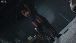 blue_tank_top boots bulge bulge_through_clothing bulge_under_clothes caught corpse_fuck cumming cumming_inside defeat_rape defeated defeated_heroine ejaculating_inside ejaculation fuckmeat fucktoy heroine_and_antagonist hvlsfm jill_valentine lifted_by_arms limp limp_body necklace necrophilia nemesis_(resident_evil) pants penis_bulge rape raped_by_monster raped_female resident_evil resident_evil_3 resident_evil_3_remake tagme video