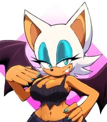 1girls anthro artist_request bat big_breasts big_tits rouge_the_bat sonic_(series) sonic_the_hedgehog_(series) tagme