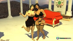 big_ass big_breasts big_penis character_lily character_lyra futanari stockings termos3d
