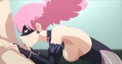 1boy 1girls animated blowjob boobs_out bouncing_breasts censored clothed clothed_female completely_nude_male haneyama_kazuho idol keve131 my_hero_academia oral oral_sex pink_hair pop_step small_breasts tagme vigilante:_my_hero_academia_illegals