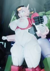 1boy 1girls 2026 3d 3d_(artwork) 3d_render areola areolae big_breasts blue_eyes blue_nipples brawl_(transformers) breasts breasts_out cybertronian elita-one female full_nelson male nipples red_eyes robot robot_girl soundpunk501 thick_thighs transformers visor