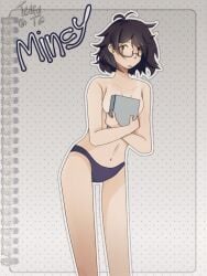 covered_nipples mincy_(omori) omori panties shirtless solo solo_female