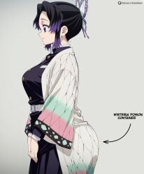 1girls demon_slayer evil_container female kochou_shinobu shinobu_kocho side_view
