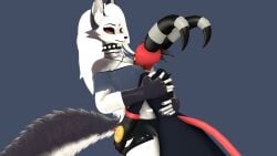 3d blitzo_(helluva_boss) father_and_daughter grabbing grabbing_ass helluva_boss loona_(helluva_boss)