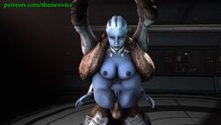 1boy 3d 3d_(artwork) alien alien_girl anal animated animated_gif asari big_ass big_breasts full_nelson gif liara_t'soni male mass_effect monster thenewvice vicesfm