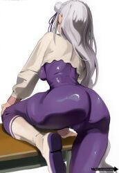 1girls behind_view big_ass big_thighs bubble_ass bubble_butt curvy curvy_body curvy_female curvy_figure curvy_hips emilia_(re:zero) fat_ass female huge_ass huge_butt massive_ass massive_thighs re:zero_kara_hajimeru_isekai_seikatsu shinjinou sideboob stretching thick_ass thick_legs thick_thighs thunder_thighs thunderthighs wide_hips wide_thighs