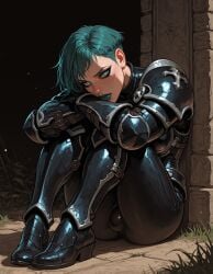 1futa ai_generated armor bulge fighter futanari knight looking_at_viewer solo solo_futa vjuice warrior