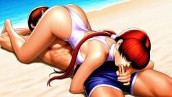 69 69_position ai_generated couple_sex female_dominating_male king_of_fighters kof kyo_kusanagi oral_sex shermie_(kof) sixty_nine the_king_of_fighters woman_on_top