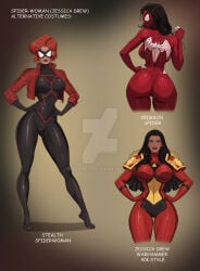 1girls big_ass big_breasts breasts bust busty chest curvaceous curvy curvy_figure digital_media_(artwork) female hero heroine hips hourglass_figure huge_ass huge_breasts jessica_drew large_ass large_breasts light-skinned_female light_skin marvel marvel_comics mature mature_female slim_waist spider-man_(series) spider-society spider-woman spider-woman_(jessica_drew) spider-woman_(series) thick thick_hips thick_legs thick_thighs thighs varknes voluptuous waist wide_hips
