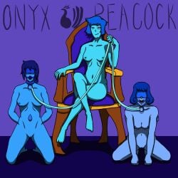 blue_hair blue_skin bondage bondage collar lapis_lazuli_(gem) lapis_lazuli_(steven_universe) leash mean_lapis nice_lapis onyxpeacock self_upload steven_universe