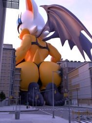 3d big_ass bubble_butt city furry giantess magnetvox rouge_the_bat sonic_(series) toe_socks