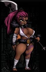 1girls abdominals abs arm_wrap arm_wrapping arm_wraps armed armor banana_hammock bardiche bikini body_paint breasts clothed clothingsolo cute cute_girl darkest_dungeon determined female female_only fur fur_collar fur_lined_clothing fur_trim golden_eyes grin grinning hand_wraps heart heart_cutout heart_icon heart_pendant hellion_(darkest_dungeon) holding holding_object holding_weapon human humanoid large_breasts leather_armor leg_wrap leg_wrapping leg_wrappings leg_wraps light-skinned_female light_skin long_hair long_ponytail micro_bikini mini_bikini mini_bra muscular muscular_female nipples_visible_through_clothing paint pendant polearm ponytail purple_hair purple_paint purple_ponytail ring_bra scowl skimpy skimpy_armor skimpy_bikini skimpy_clothes skimpy_costume skimpy_outfit skimpy_panties skimpy_underwear small_feet smile smiling solo_female stripes thick_thighs thighs triceps unconvincing_armor war_paint warpaint white_clothes white_clothing white_sclera wild_hair xelsword