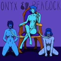 blue_hair blue_skin bondage bondage collar lapis_lazuli_(gem) lapis_lazuli_(steven_universe) leash mean_lapis nice_lapis onyxpeacock self_upload steven_universe whip_marks