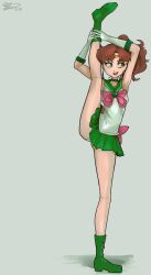 bishoujo_senshi_sailor_moon clothing makoto_kino one_leg_up panties pantyshot sailor_jupiter skirt smidge usagaijin white_panties