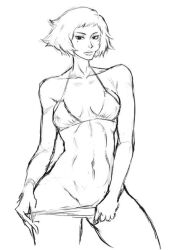 anime bikini commission lupa_lycco manga mole mole_under_eye radiant short_hair sketch small_breasts