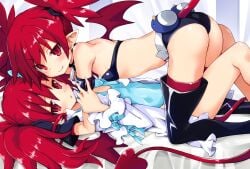 2demons 2girls alternate_version_available ass blush blushing_at_viewer breasts demon_girl demon_tail demon_wings disgaea disgaea_rpg etna female female_only iwasi_r looking_at_viewer multiple_girls nippon_ichi_software saint_etna skimpy_clothes small_breasts succubus succubus_tail succubus_wings