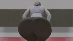 3d against_fourth_wall against_glass animated ass ass_focus ass_on_glass ass_press ass_shake bare_shoulders black_hair female from_behind huge_ass jiggle kishi leaning leaning_forward long_hair nintendo pants ponytail solo tagme thick_thighs tight_pants video video wii_fit wii_fit_trainer yoga_pants