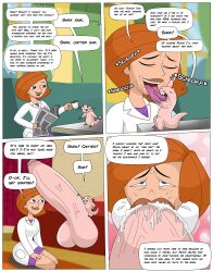 ann_possible big_ass big_breasts breasts_bigger_than_head clothed comic cum cum_in_mouth cum_inside female hyper_penis kim_possible kissing naked nude penis rufus_(kim_possible) sex vanilladream34