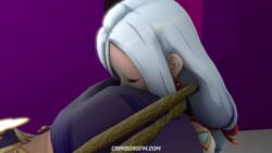 2girls animated ass ass_focus ass_on_face ass_up big_ass big_breasts bondage breasts candace_(genshin_impact) clothing crimsonsfm dark-skinned_female dark_skin duo face_in_ass facesitting fart fart_fetish fart_without_cloud farting farting_in_mouth female female_focus female_only genshin_impact human light-skinned_female light_skin multiple_girls rope rope_bondage rumbling shenhe_(genshin_impact) sound tagme tied_to_ass video yuri