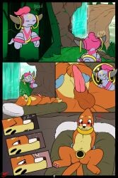 absurd_res buizel comic cover cover_art cover_page erection generation_4_pokemon generation_6_pokemon hi_res hoopa kai_(mr.smile) legendary_pokemon male morning_wood mr._smile nintendo page_1 pokemon pokemon_(species) portal portal_ring sleeping sleeping_bag