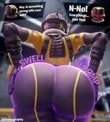 3d ass ass_expansion ass_focus big_ass big_butt blender blush butt_expansion doonography embarrassed expansion female female_focus flustered fortnite fortnite:_battle_royale glowing glowing_body grabbing grabbing_ass grabbing_own_ass growth hazard_agent_(fortnite) hazmat_suit helmet latex suit