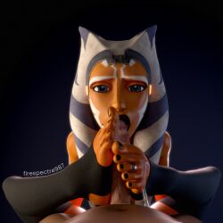 1boy 1girls ahsoka_tano airress3d_(3d-modeller) alien alien_girl black_legwear black_toenails blue_eyes cum_on_feet feet fellatio female firespectre987 flowjob foot_fetish footjob footjob_with_legwear male orange_skin painted_toenails penis semen semen_on_feet star_wars star_wars:_the_clone_wars stirrup_legwear the_clone_wars:_season_seven toe_ring toeless_legwear togruta two-footed_footjob