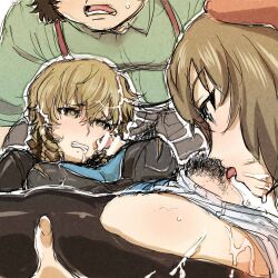 1boy 2girls amane_suzuha amane_yuki bisexual bisexual_female breasts creampie_eating cum cum_in_pussy cum_on_hair cunnilingus fat_man father_and_daughter female female_ejaculation female_pubic_hair hashida_itaru husband_and_wife incest large_breasts male mother_and_daughter multiple_girls oral penis_on_face pubic_hair pussy steins;gate vanishing_tel-o yuri