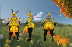 absurd_res anthro arthropod arthropod_abdomen ass balls bee big_balls big_breasts big_butt big_penis bodily_fluids breasts bulge cum flaccid flavored_cum food futanari genital_fluids genitals girly hi_res honey_(food) honey_cum huge_balls huge_butt huge_cock huge_thighs hybrid hymenopteran hyper hyper_balls hyper_genitalia hyper_penis insects intersex lepidopteran moth penis solo thebe thebe_(eggo) thick_thighs unusual_bodily_fluids unusual_cum unusual_genital_fluids